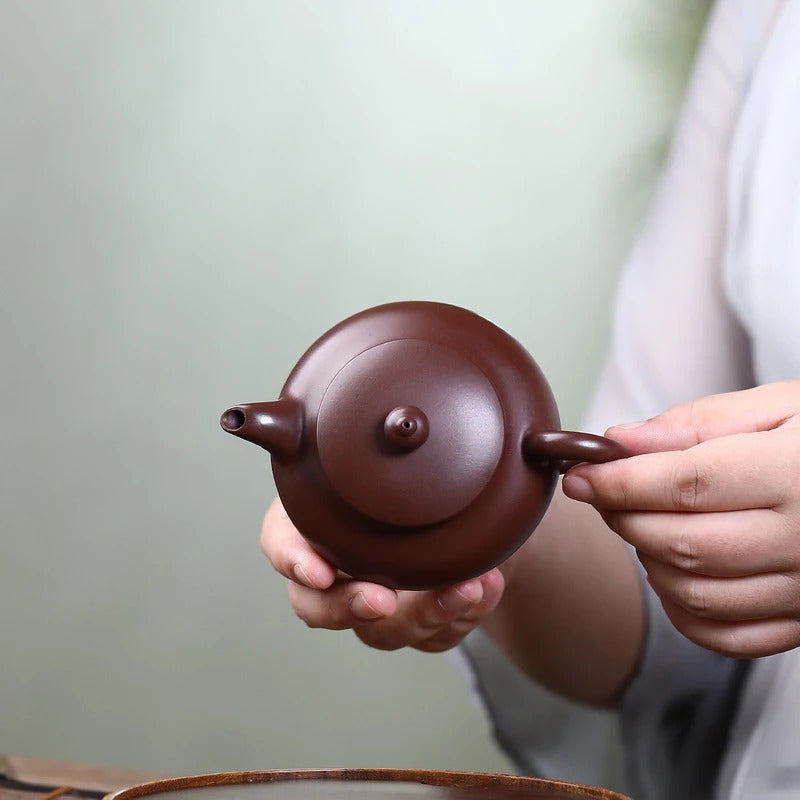SteepCode Yixing "Breathing Teapot" – 160ml Zhu Ni Clay Masterpiece, Artisan Teapot, Zisha Teapot