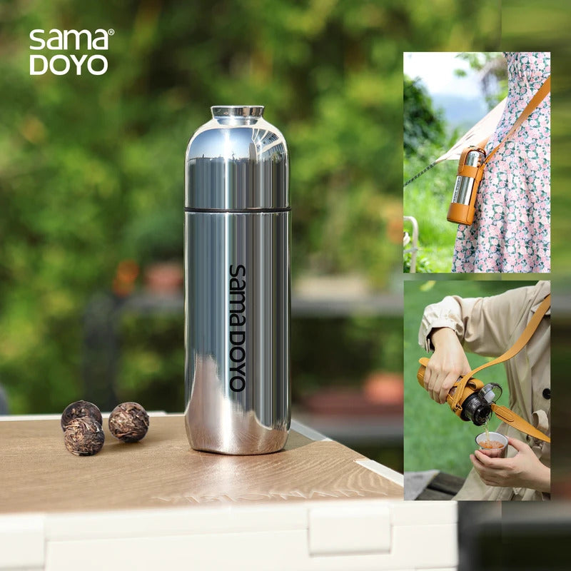 Samadoyo 400ml "Little Cannon" Thermal Tumbler - Ceramic Coated, 8H Hot/6H Cold, Titanium Filter & Magnetic Cup