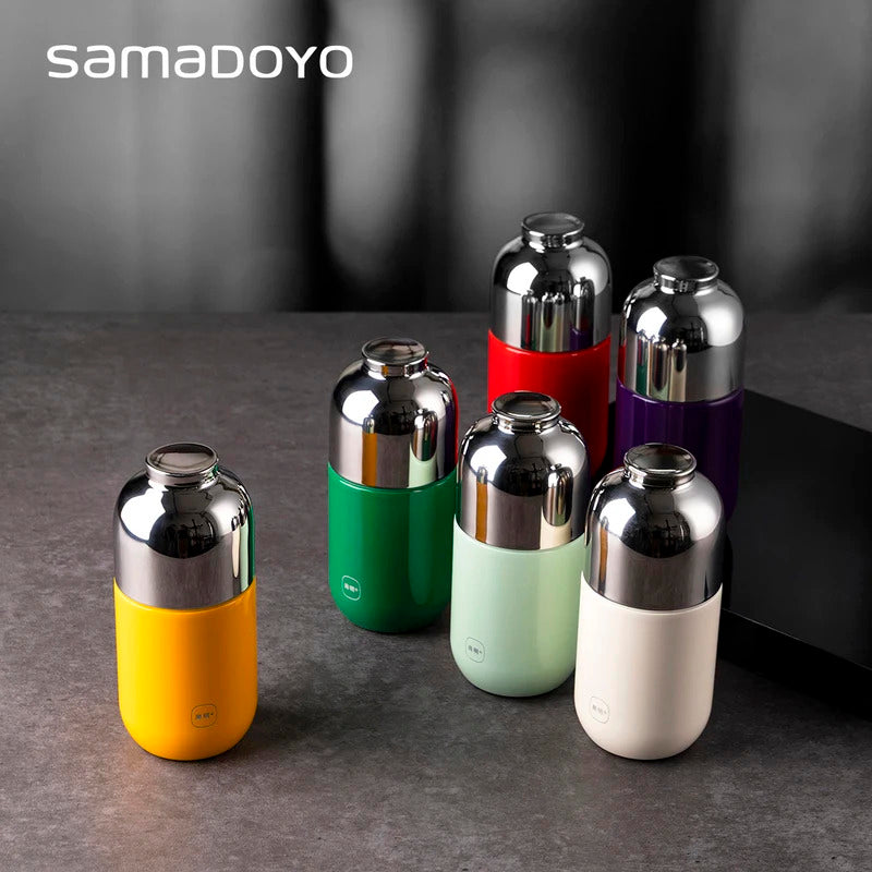 SAMADOYO-316 Stainless Steel Insulated Tumbler, Tea Infuser Mug, Portable Cup with Built-in Tea Filter, Premium Quality, 160ml