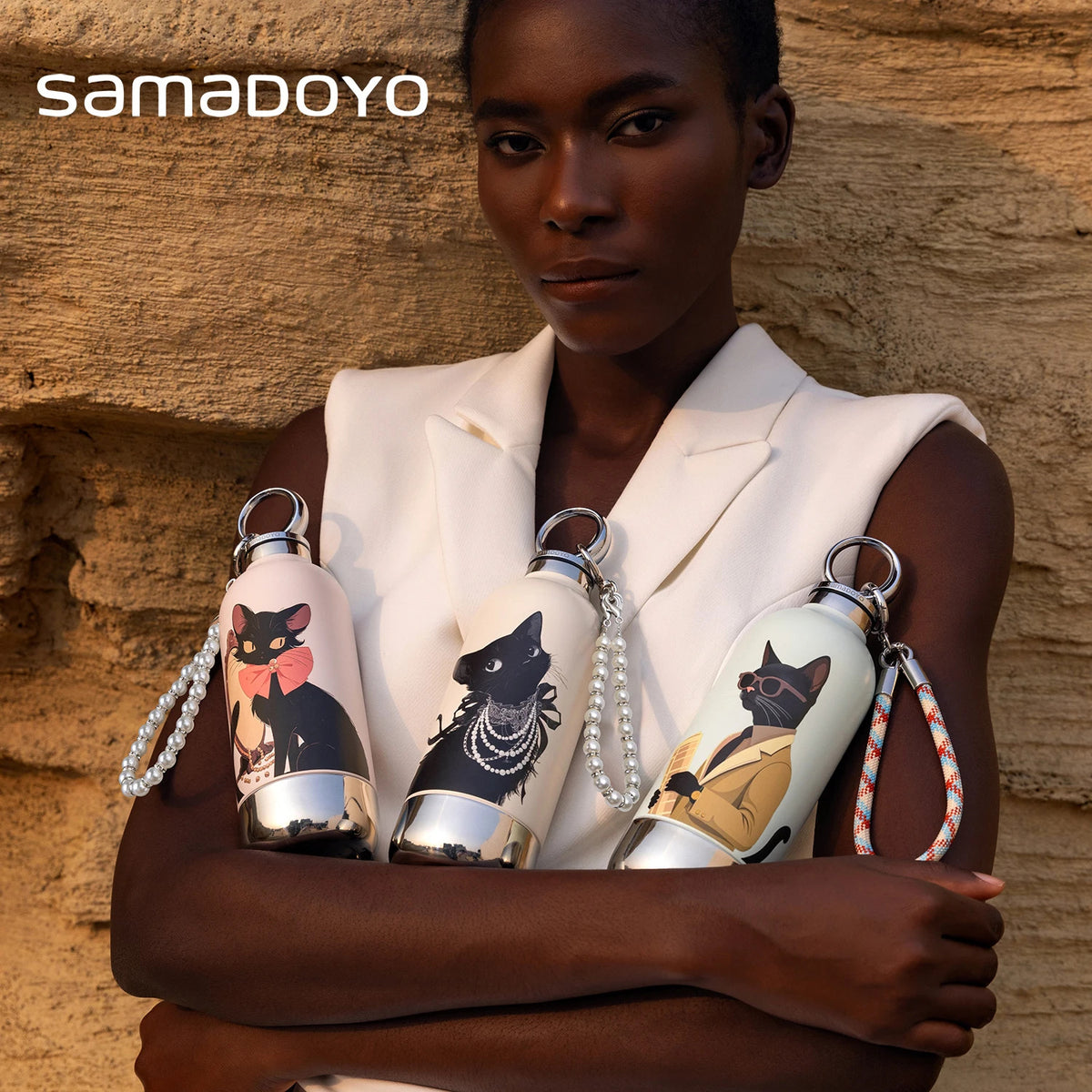 SAMADOYO-6 Hour Insulated Glass with Straw and Cup | Fashionable and unique 360ml