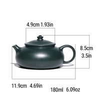 SteepCode Yixing "Breathing Clay" Teapot - 180ml Artisan-Crafted Green Ore Masterpiece, Zisha Teapot
