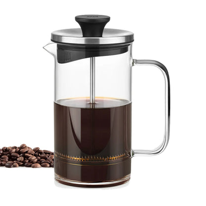 SAMADOYO Coffee Household Borosilikat Glass Press French Coffee Pot Press Coffee Maker With Stainless Steel Cap 