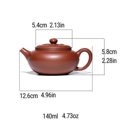 SteepCode Yixing "Breathing Teapot" – 140ml Zhu Ni Clay Masterpiece, Artisan Teapot, Zisha Teapot