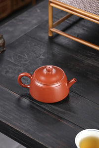 SteepCode Yixing "Breathing Teapot" – 180ml Supreme-Grade Vermilion Clay Masterpiece, Artisan Teapot, Zisha Teapot