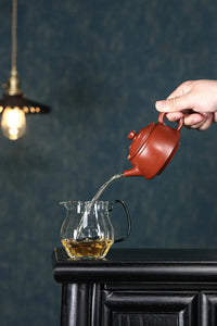 SteepCode Yixing "Breathing Teapot" – 180ml Supreme-Grade Vermilion Clay Masterpiece, Artisan Teapot, Zisha Teapot