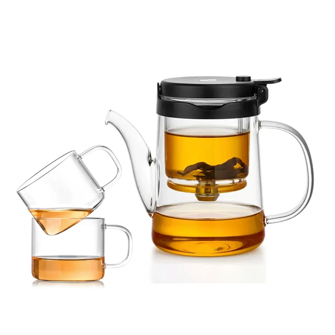 SAMADOYO élégante tasse isolation séparation bulle théière en verre résistant à la chaleur théière simple filtre tasse à thé