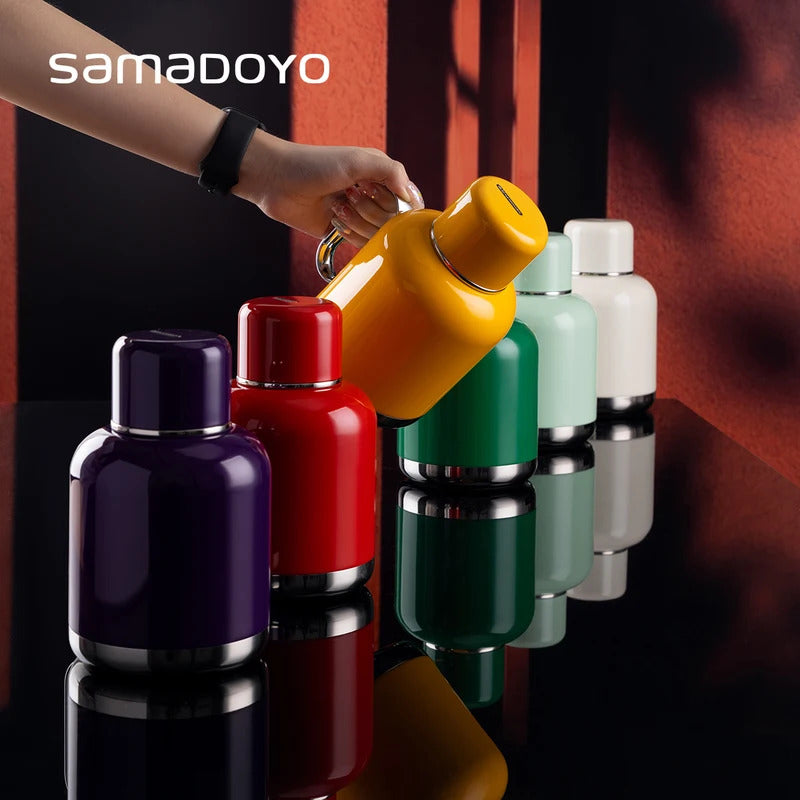 SAMADOYO-316 Stainless Steel Teapot, Insulated Tea & Coffee Brewer with Built-in Filter, 600ml