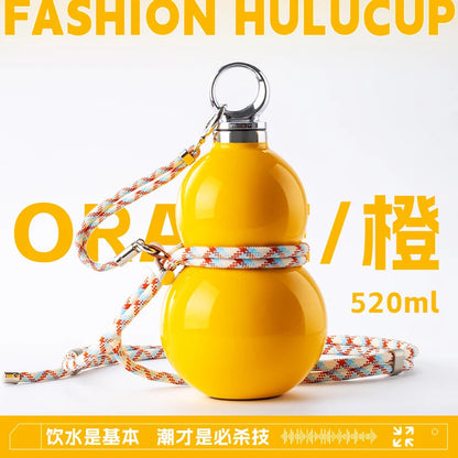 SAMADOYO-6 Hour Insulated Tumbler | Gourd Shape with Straw | Exclusive Design, 520ml