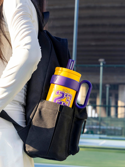 Basketball-Themed Print Tumbler, 316L Stainless Steel Double-Walled Vacuum Insulated Cup, 700ml