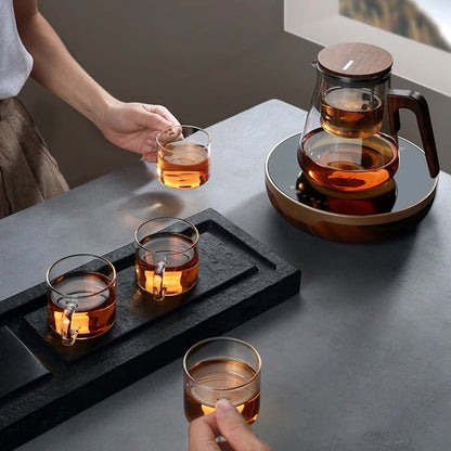 SAMADOYO elegant cup insulation separation bubble teapot heat-resistant glass teapot simple filter tea cup 500ml