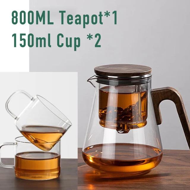 SAMADOYO elegant cup insulation separation bubble teapot heat-resistant glass teapot simple filter tea cup 500ml