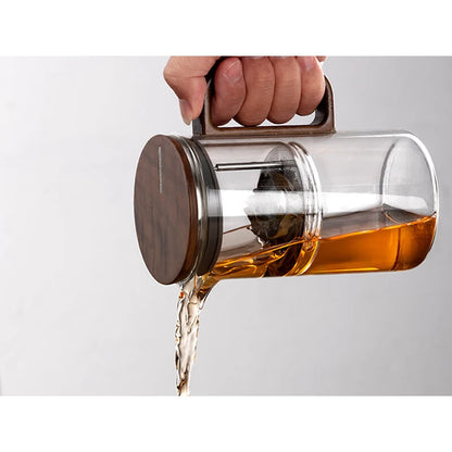 SAMADOYO Elegante Tasse Isolierung Trennung Blase Teekanne Hitzebeständige Glasteekanne Einfache Filterteetasse 500ml 