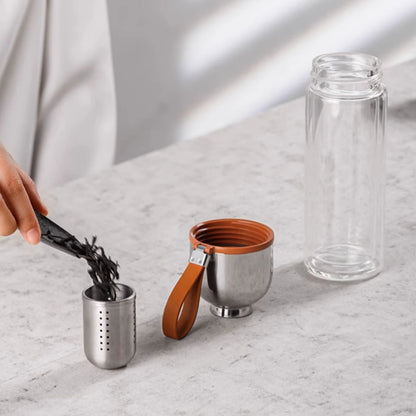 SAMADOYO Tea separation, heat-resistant glass brewing, tea filtration, portable cup, outdoor portable travel vehicle water cup