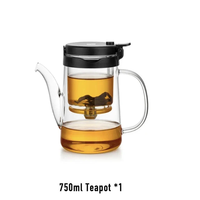 SAMADOYO élégante tasse isolation séparation bulle théière en verre résistant à la chaleur théière simple filtre tasse à thé