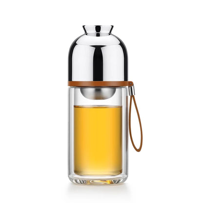 SAMADOYO Tea separation, heat-resistant glass brewing, tea filtration, portable cup, outdoor portable travel vehicle water cup